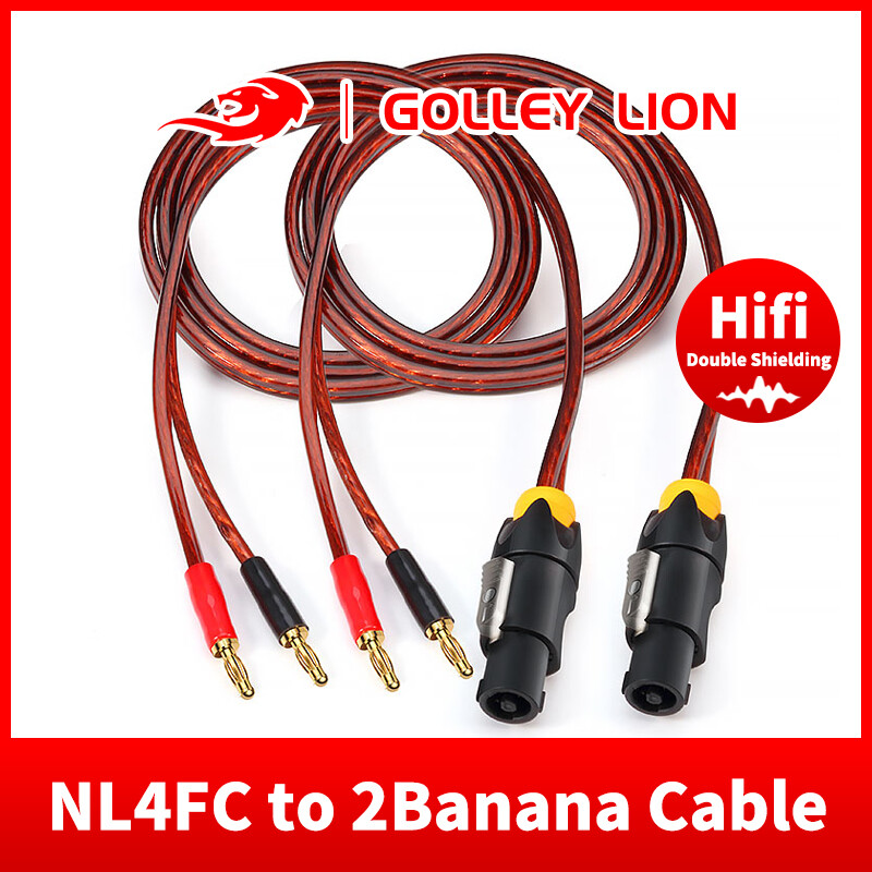 GOLLEY LION Banana Plug to Female Speakon Speaker Adapter Cable ราคา 343 บาท*ส่งฟรี