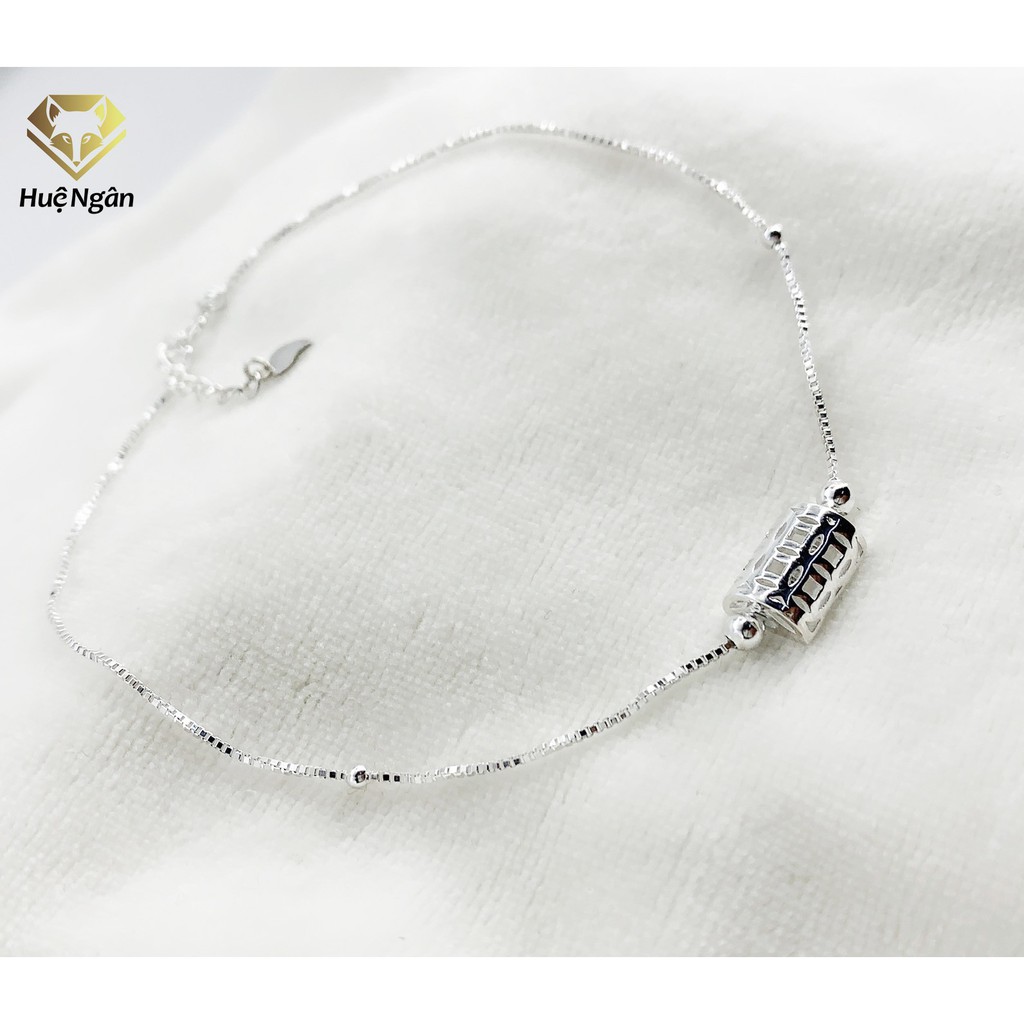 Lắc chân bạc ý 925 huệ ngân - kim tiền may mắn rybj50051