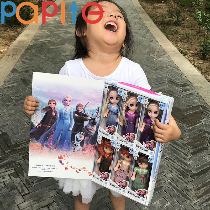 Bộ búp bê công chúa alisa đông lạnh papite 6 cái 1 hộp búp bê đồ chơi nhà chơi quà tặng đồ chơi bé gái