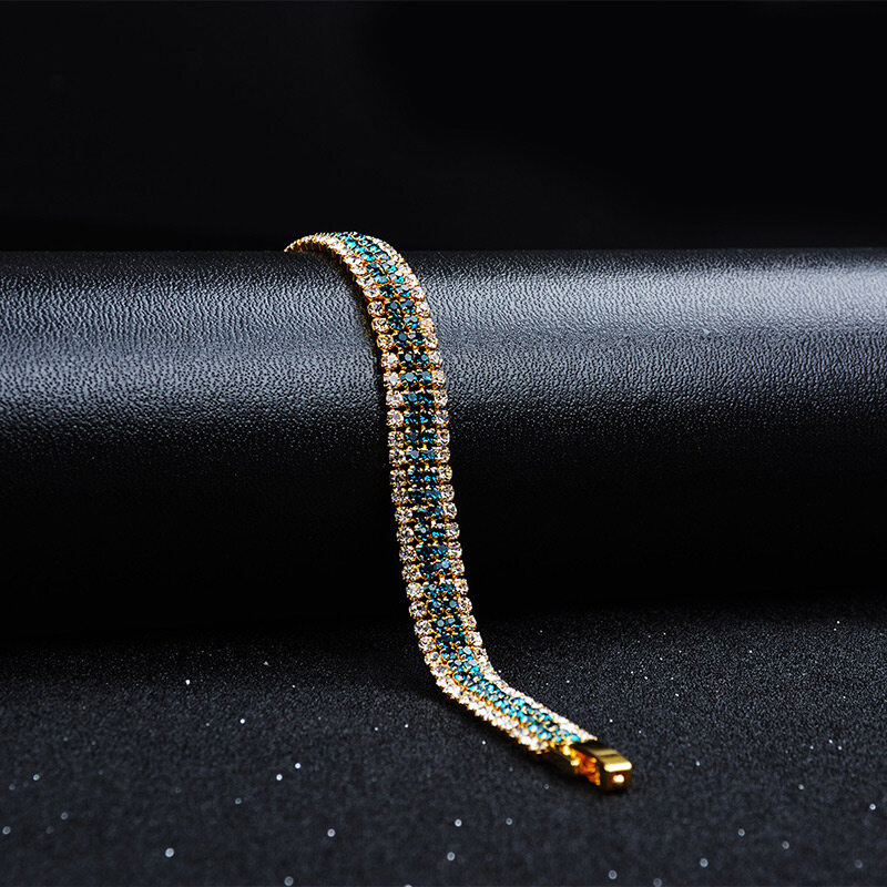 Vòng tay pha lê giúp cho cô dâu trở nên quyến rũ trong ngày cưới vòng đeo tay lấp lánh giả kim cương dành cho phái nữ - INTL