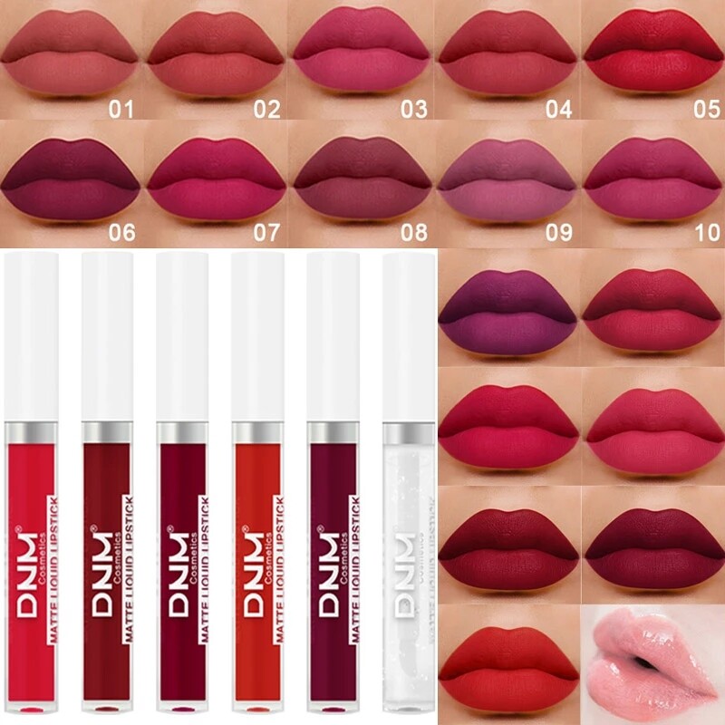 Son môi chống nước nhung mờ dạng lỏng 19 màu son bóng màu nude đỏ gợi cảm nước son bóng trang điểm lâu trôi không dính son men