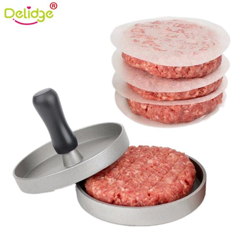 Khuôn Làm Bánh Hamburger Hình Tròn Khuôn Làm Bánh Burger Khuôn Làm Bánh Mì Nướng Thịt Bò Bằng Hợp Kim Nhôm Chống Dính