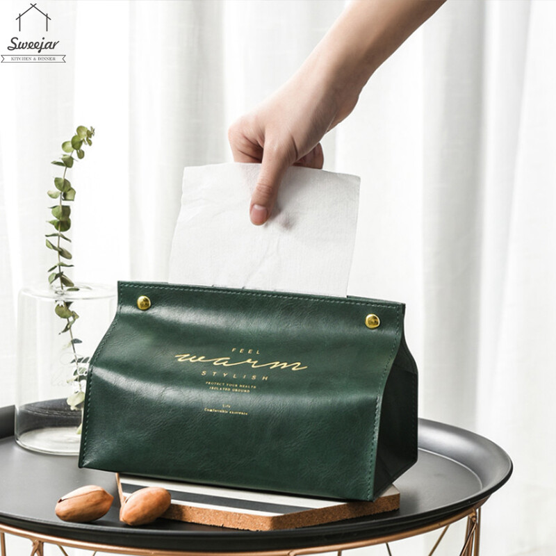 Hộp Đựng Khăn Giấy Bằng Da Hình Hũ Ngọt Túi Khăn Giấy Túi Đựng Đồ Túi Giấy Sáng Tạo Gia Dụng Phòng Khách Phong Cách Bắc Âu Ins