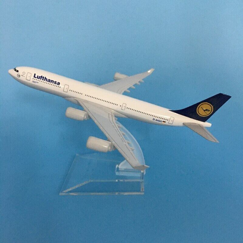 JASON TUTU 16Cm Lufthansa Airbus A340 Airplane Model Plane Model Aircraft