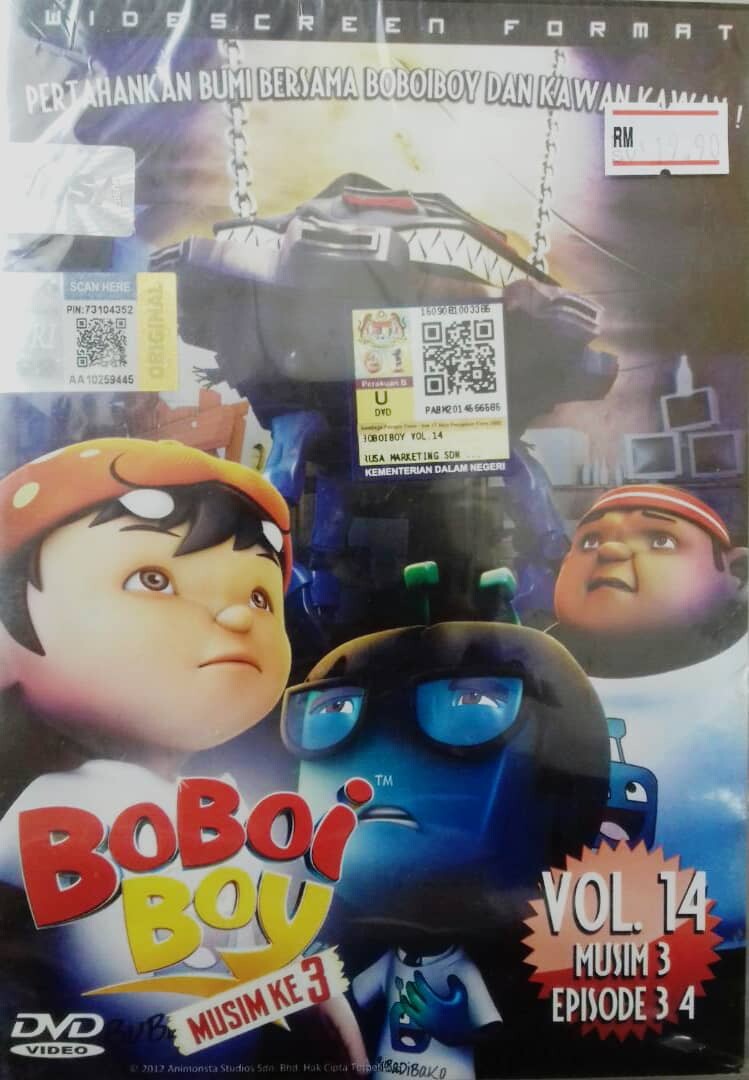 DVD Original Malay Cartoon Movie Boboiboy Vol 14