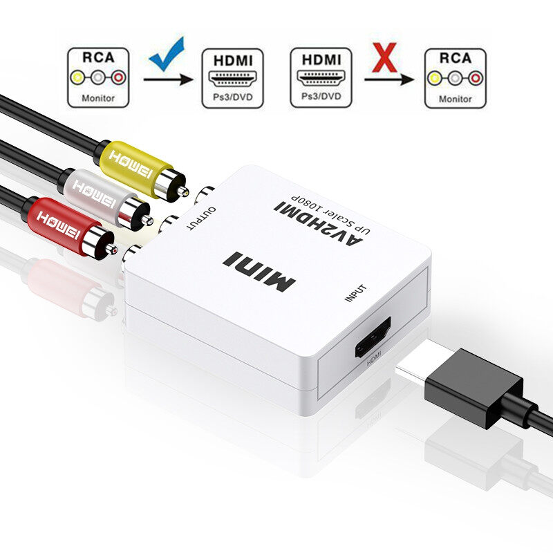 Bộ chuyển đổi âm thanh video tổng hợp rca sang hdmi av2hdmi av sang hdmi 1080p rca cvbs av sang hdmi cổng usb av2hdmi