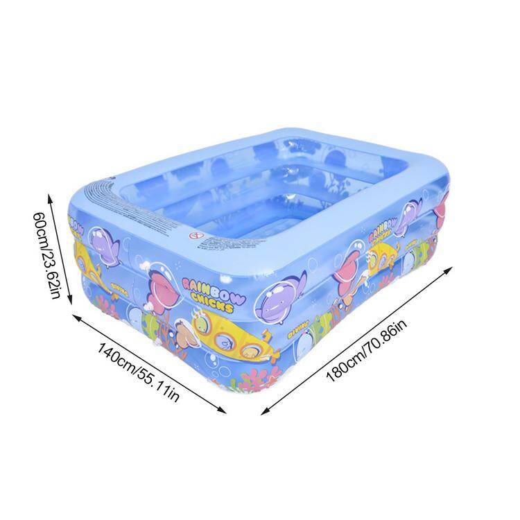 Inflatable Swimming Pool Thickened Abrasion Resistant Family Inflatable Pool for Kids Babies Adults ราคา 1,811 บาท*ส่งฟรี