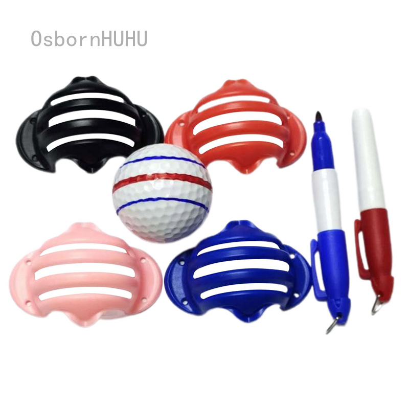 1 Cái Dụng Cụ Căn Chỉnh Đường Kẻ Đánh Dấu Bóng Golf Với 2 Bút Màu Sắc Ngẫu Nhiên