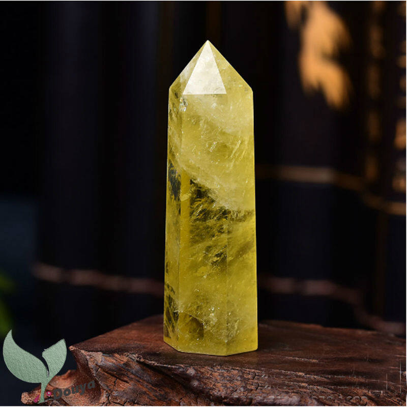 1 cây đũa đơn pha lê thạch anh citrine đá thạch anh chữa bệnh