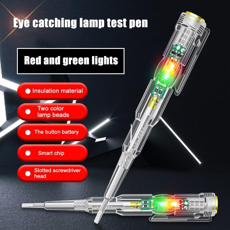 1 Chiếc Bút Dò Điện Áp Nguồn Cảm Ứng Thông Minh Vôn Kế Máy Kiểm Tra Mạch 70-250V Dụng Cụ Chỉ Thị Tuốc Nơ Vít Điện