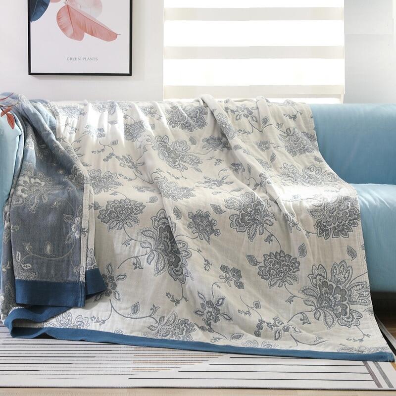 100% Cotton Muslin Summer Blanket Bed Cover Sofa Travel Breathable Chic Bohemia Large Soft Throw Blanket Para Blanket ราคา 811 บาท*ส่งฟรี