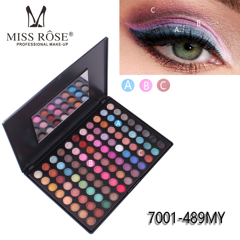 MISS ROSE Phấn Mắt Mờ 88 Màu Bảng Phấn Mắt Trang Điểm Chuyên Nghiệp
