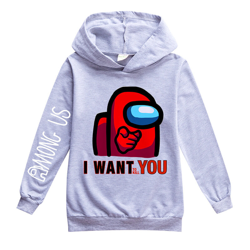 Trong Số Chúng Tôi Nam Nữ Tay Áo Dài Áo Len Trùm Đầu Hoodies Trẻ Em Của Xuân Thu Dài Tay In Họa Tiết Tay Áo Dài Áo H2013 Trẻ Em Quần Áo Mùa Thu Mùa Đông Casual Loose Áo Chui Đầu Thể Thao Tops