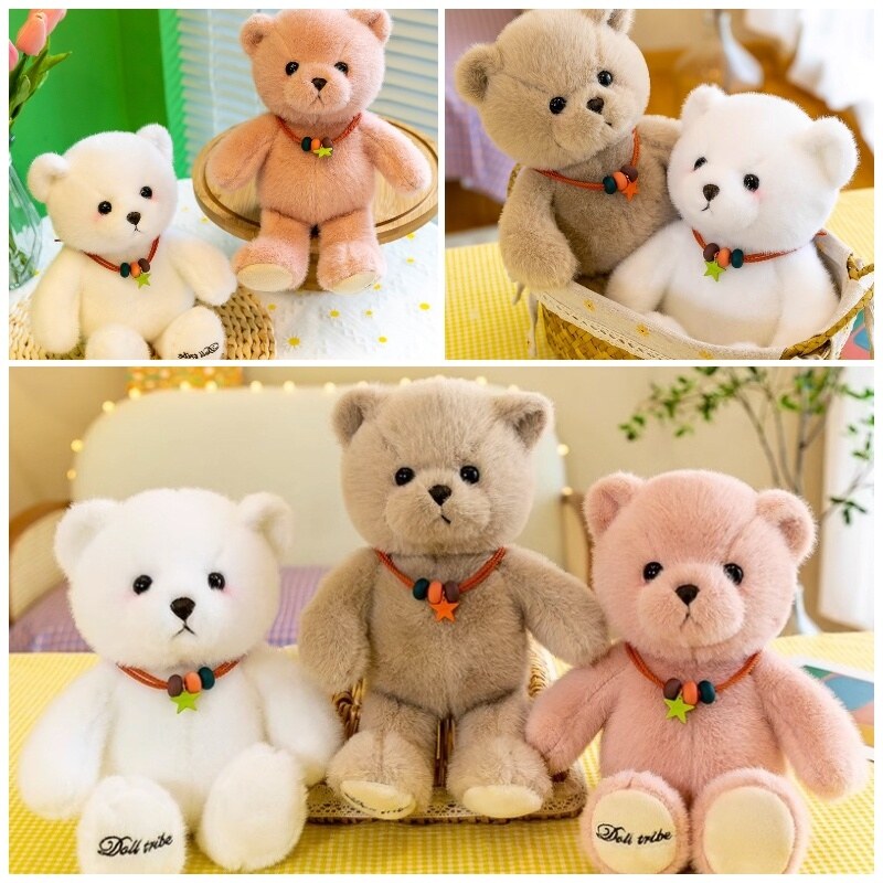Ci34242moj29 búp bê vải nhung gấu bông teddy màu nâu may mắn do Trung Quốc