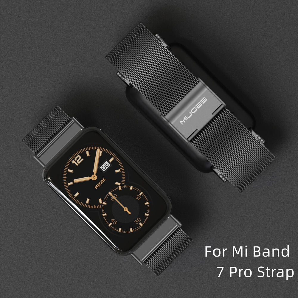 For Xiaomi Mi Band 7 Pro Milan Metal Clip Wristband Mi Band 7 Pro Bracelet NFC Global Version Watchband Correa Miband 7 Pro Metal Strap