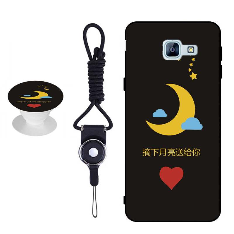 Mới Đến, Ốp Cho Điện Thoại Samsung Galaxy A8 2016/A8100 Ốp Lưng Silicon Mềm Cho Samsung Với Cùng Một Khung Điện Thoại Hoa Văn Và Một Sợi Dây Thừng
