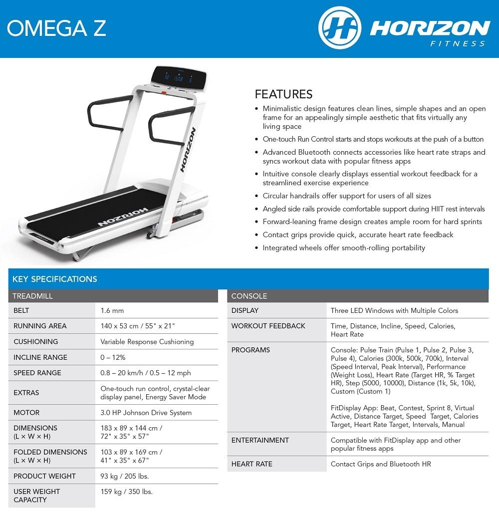 Horizon Fitness Omega Z Treadmill