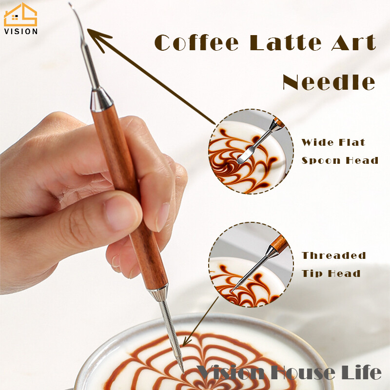 Vision Bút Nghệ Thuật Pha Cà Phê Latte Kim Hoa Latte Dụng Cụ Trang Trí Cà Phê Dụng Cụ Trang Trí Pha Chế Cà Phê Latte Cappuccino Espresso Chuyên Nghiệp