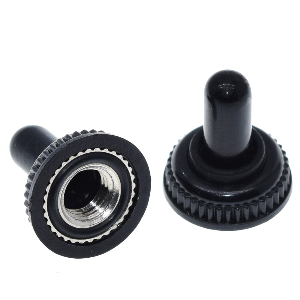 10 cái công tắc bật tắt mts mini lỗ trục 6mm nắp chống bụi nước nắp khởi động bằng cao su wpc-05 màu đen 6m6x0.75 có ren