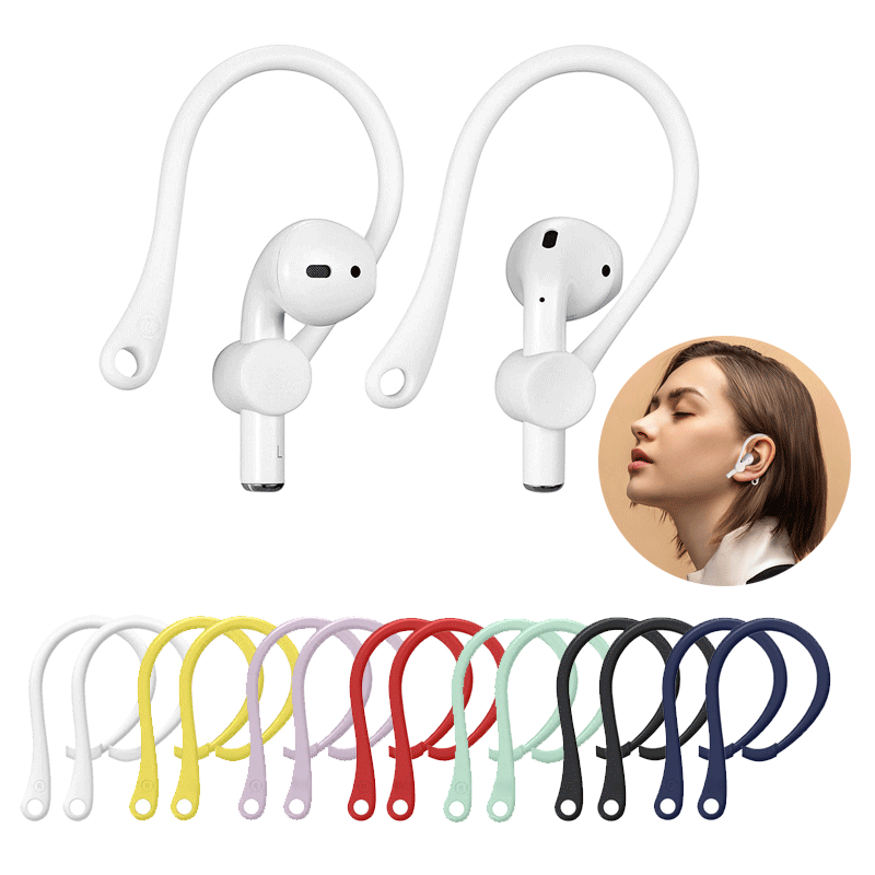 2 chiếc móc tai chống rơi tai nghe không dây bluetooth airpods tai nghe móc tai đồ đựng bảo vệ thể thao chống thất lạc móc đeo tai cho air-pods 1 2 3 4