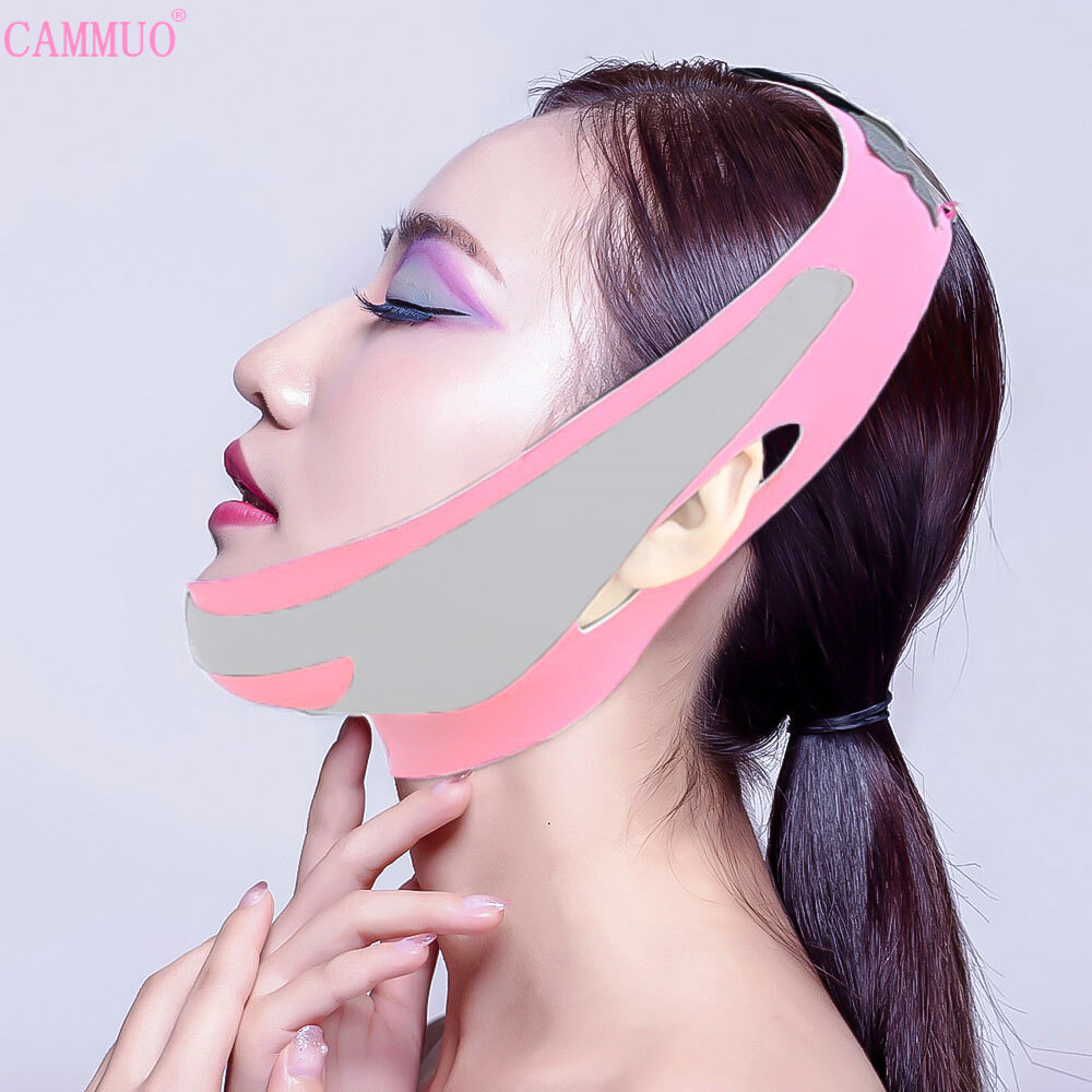 Cammuo Mặt Slim V-line nâng lên vành đai giảm béo chin Cheek Slim Lift Up Bandage V mặt dòng Belt chống nhăn dây đeo ban nhạc vẻ đẹp trên khuôn mặt
