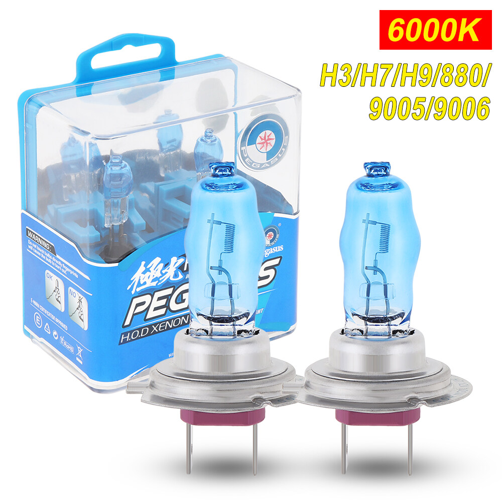 2PCS H1 H3 H4 H7 90006 9005 880 881 100W 6000K Ánh Sáng Trắng Đèn Halogen HOD Ô Tô Siêu Sáng Xe Phía