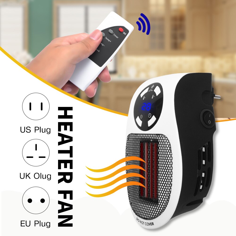 Máy Sưởi Treo Tường Từ Xa 500W Máy Sưởi Điện Cầm Tay Máy Sưởi Phòng Máy Sưởi Ấm Cắm Vào Bếp Mini Máy Sưởi Ấm Gia Dụng