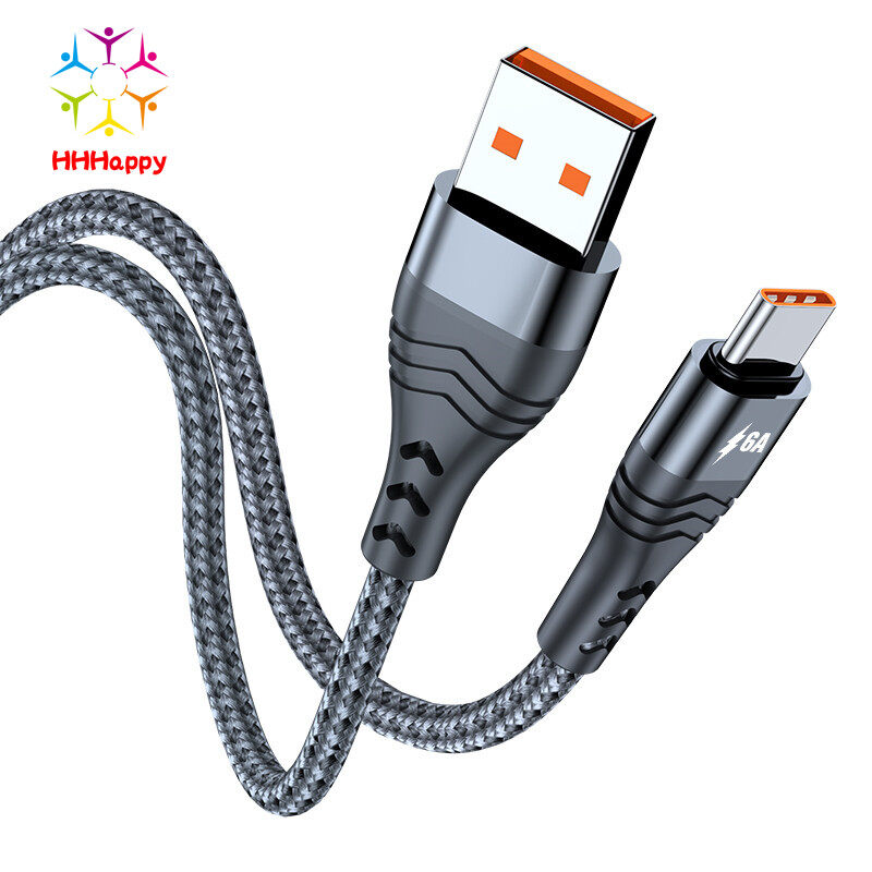 Cáp usb type c 6a 66w cáp sạc nhanh usb c dây dữ liệu cho huawei xiaomi samsung oppo