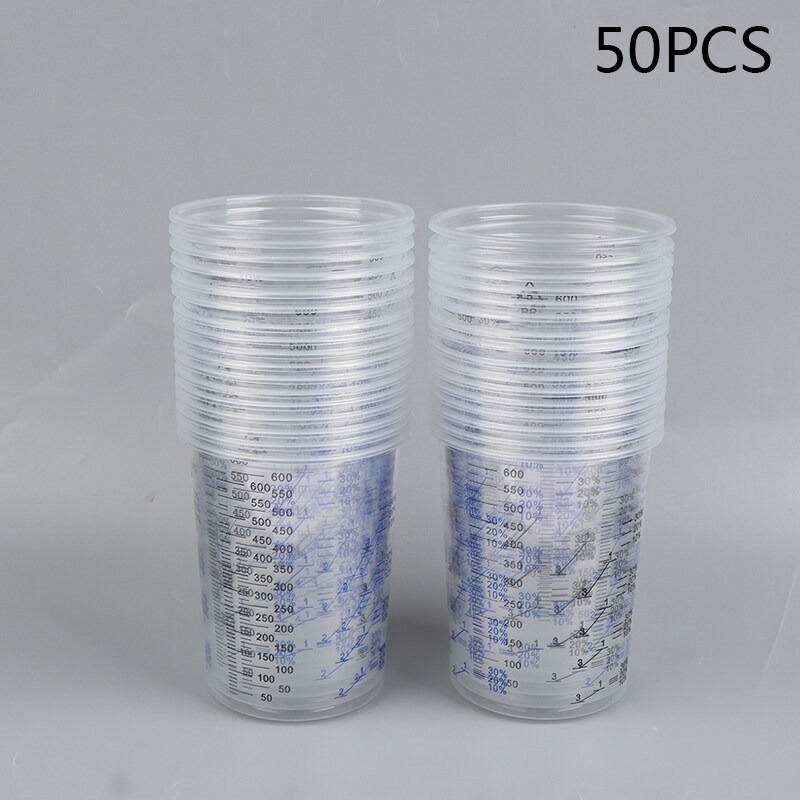 【AW NEW】◑ Measuring Cup Paint Mixing Cups Plastic for Printed Pp Engraved