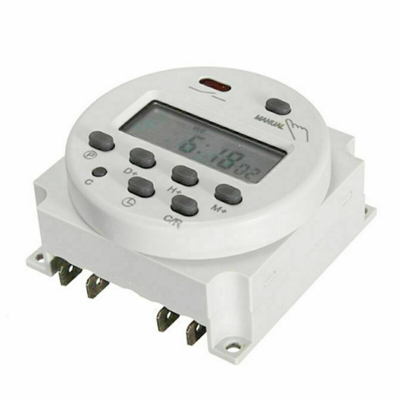 Srontt mới đồng hồ hẹn giờ kỹ thuật số lcd điều khiển có thể lập trình hẹn giờ ac/dc 12v 16a rơ le công tắc đồng hồ