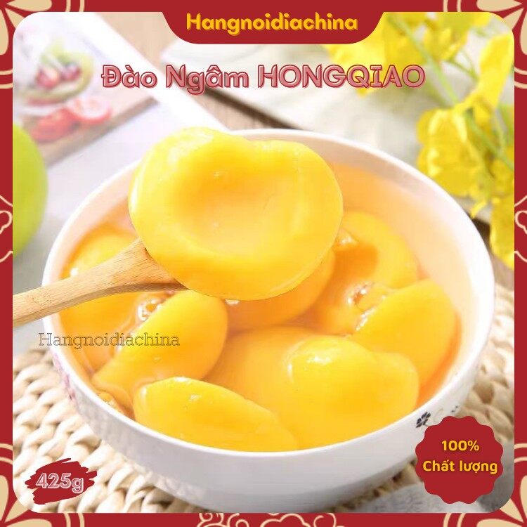 Đào ngâm hongqiao giòn thơm ngon 425g !
