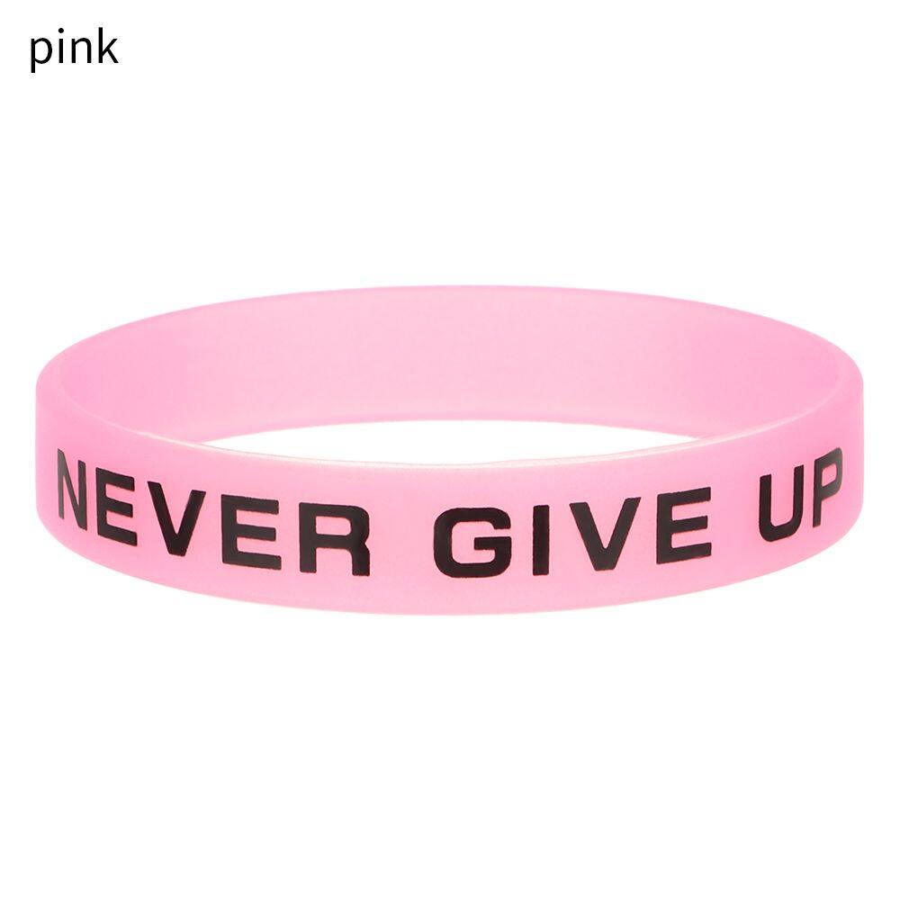 520YOSWI Thời trang Thanh thiếu niên Silicone Dây Đeo Cổ Tay Motivational Người đàn ông Phụ Nữ Thể thao Cuff Bangle Không bao giờ Cung Cấp Cho Lên Cao Su phát sáng Vòng Đeo Tay