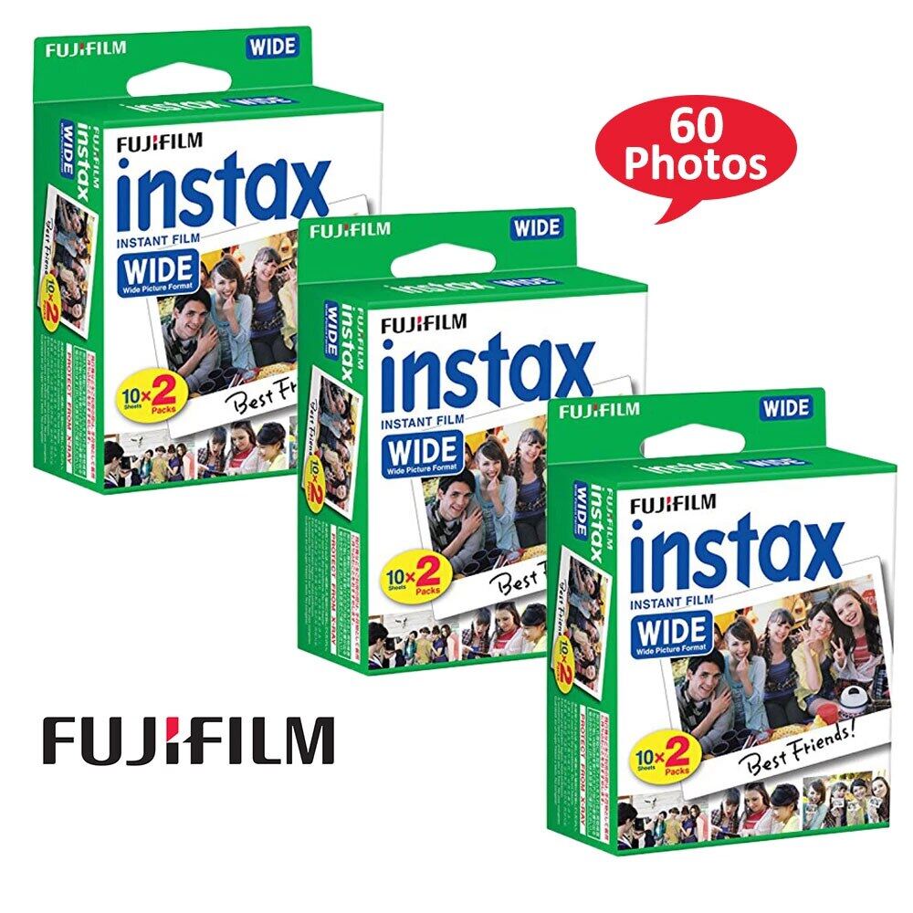 Phim Máy ảnh Fujifilm instax Wide Chính Hãng 60 tờ ảnh trắng cho máy ảnh