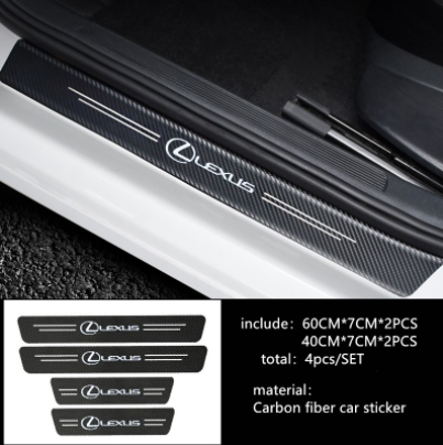 Xuming 4ชิ้น/เซ็ตรถประตูเกณฑ์ด้านข้างสติกเกอร์หยุดรูปแบบคาร์บอนไฟเบอร์บาร์สำหรับ Mercedes เบนซ์ Bmw ออดี้ฮอนด้า Toyota Chevrolet Suzuki Kia Hyundai Peugeot Mitsubishi Lexus รถยี่ห้อ Mazda Citroen Nissan Volkswagen ฟอร์ด Vw Skoda ราคา 173 บาท*ส่งฟรี