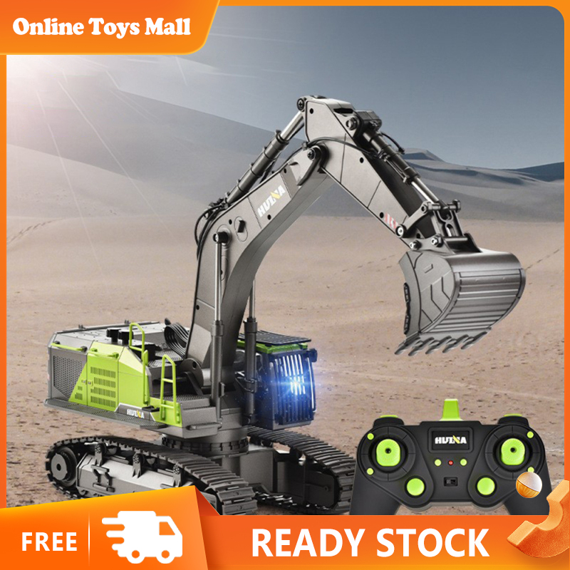【Fast Delivery】Huina 1593 1:14 Rc Alloy Excavator 22ch Big Trucks Simulation Excavator Remote Control Engineering Vehicle Toy For Boy ราคา 7,631 บาท*ส่งฟรี