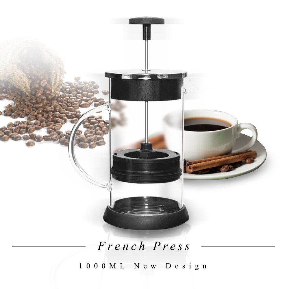 Ấm Pha Trà Máy Pha Cà Phê French Press Ấm Pha Cà Phê Thủy Tinh Không Rỉ Sét Bình Ép Cà Phê Tại Nhà/V