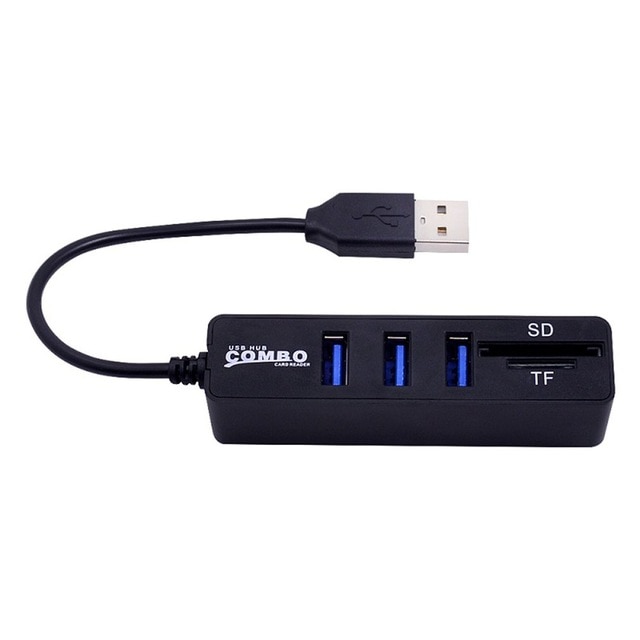 Bộ chia usb mini 3.0 bộ chia usb 3.0 bộ chia usb 3 cổng với đầu đọc thẻ tf sd bộ chuyển đổi hab 6 cổng 2.0 cho phụ kiện