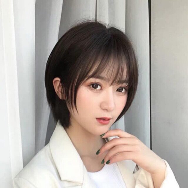 Tóc giả cao cấp| tóc giả cúp tomboy cao cấp- tặng lươi chùm tóc
