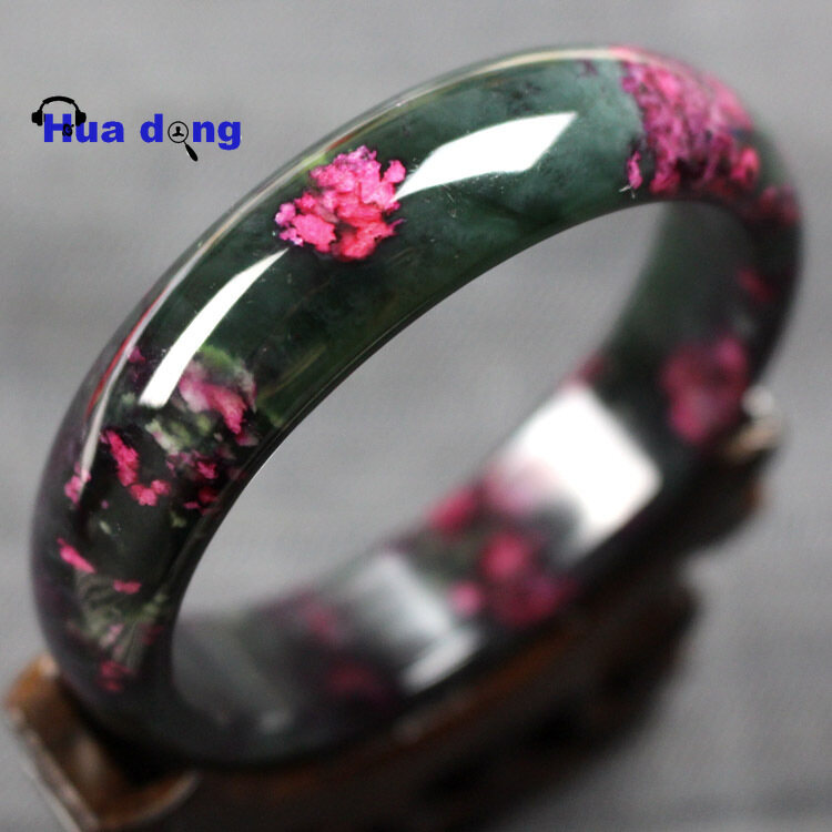 Vòng tay ngọc bích hoa đào, vòng tay ngọc bích đá