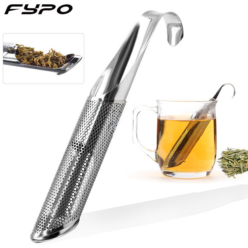 Fypo bộ lọc trà bằng thép không gỉ mới thiết kế ống khuếch tán trà nóng túi lọc trà túi lọc trà không chạm dụng cụ nhà bếp trà thảo mộc puer phụ kiện muỗng trà