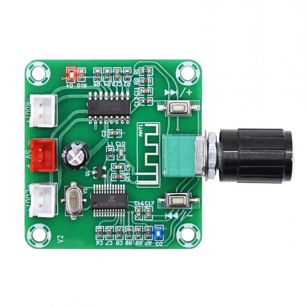 Pam8403 bảng mạch khuếch đại kỹ thuật số âm thanh nổi mini 5.0 tương thích bluetooth bộ khuếch đại âm thanh kênh 2.0 5w + 5w với loa điều khiển âm lượng