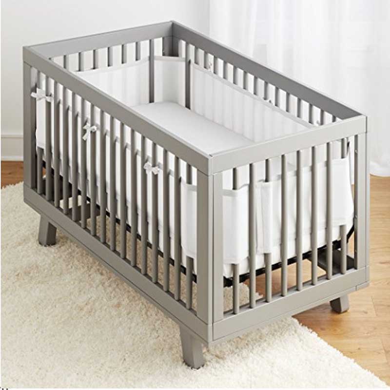 2 cái Lưới Giường cũi trẻ em Bumper lót thoáng khí mùa hè bộ đồ giường trẻ sơ sinh bumpers trẻ sơ sinh cot giường xung quanh bảo vệ