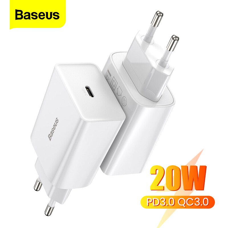 【PD 20W 】Baseus Sạc Nhanh 20W QC 3.0 PD USB Loại C Sạc Nhanh Bộ Sạc PD Điện Thoại Samsung Xiaomi Cho