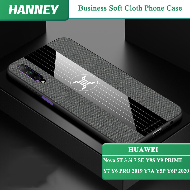 HANNEY Dành cho Huawei Nova 10 9 8 Y90 5T 3 3i 7 SE Y9S Y9 PRIME Y7A Y7 Y6 PRO 2019 Y5P Y6P 2020 HONOR 10 Y9 2018 Ốp lưng điện thoại Business Ốp lưng vải mềm Vỏ chống va đập （Giá đỡ vòng KHÔNG bao gồm） XL-02