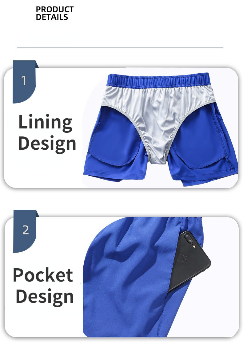 Me's New Fiess Shorts with Uderwear Loose Casual Quick Dry Basketball Pats Šortky Ruig Joggig pro_voghion.com