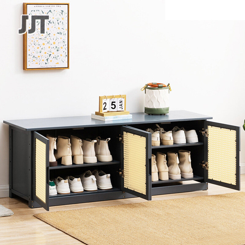 JJT [Miễn Phí Vận Chuyển]ghế thay giày ghế thay giày nhiều lớp tủ giày gỗ giá để giày + chỗ để giày thay giày ghế tủ giày gia đình giá để giày Dễ dàng cất giữ, tiết kiệm không gian Gỗ chắc, có thể ngồi, ghế đôn