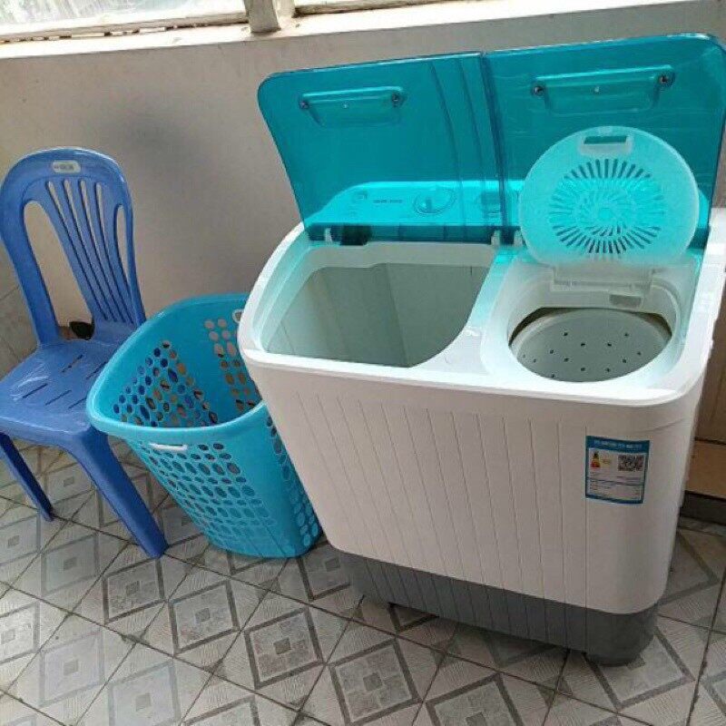 Máy giặt mini tự động 2 lồng giặt thông minh dành cho bé, sinh viên, nhà ít người giặt đồ lót