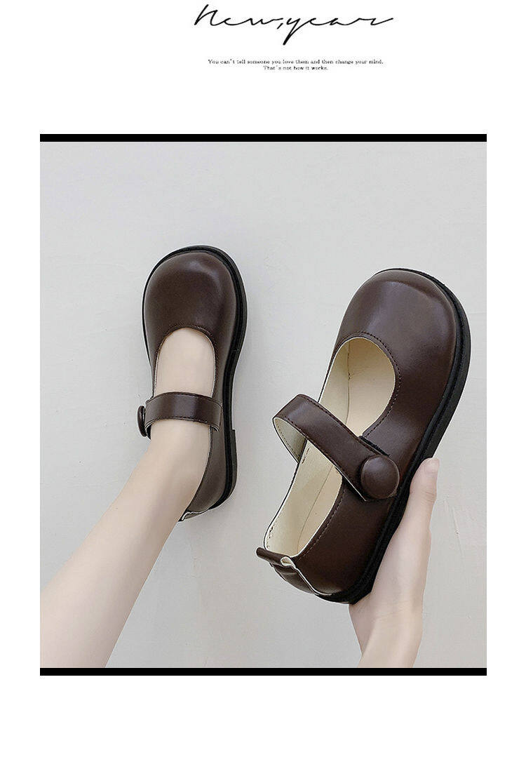 Small leather shoes female students Korean version of the wild retro Japanese round head soft girl cute 2020 spring and autumn new Mary Jane jk