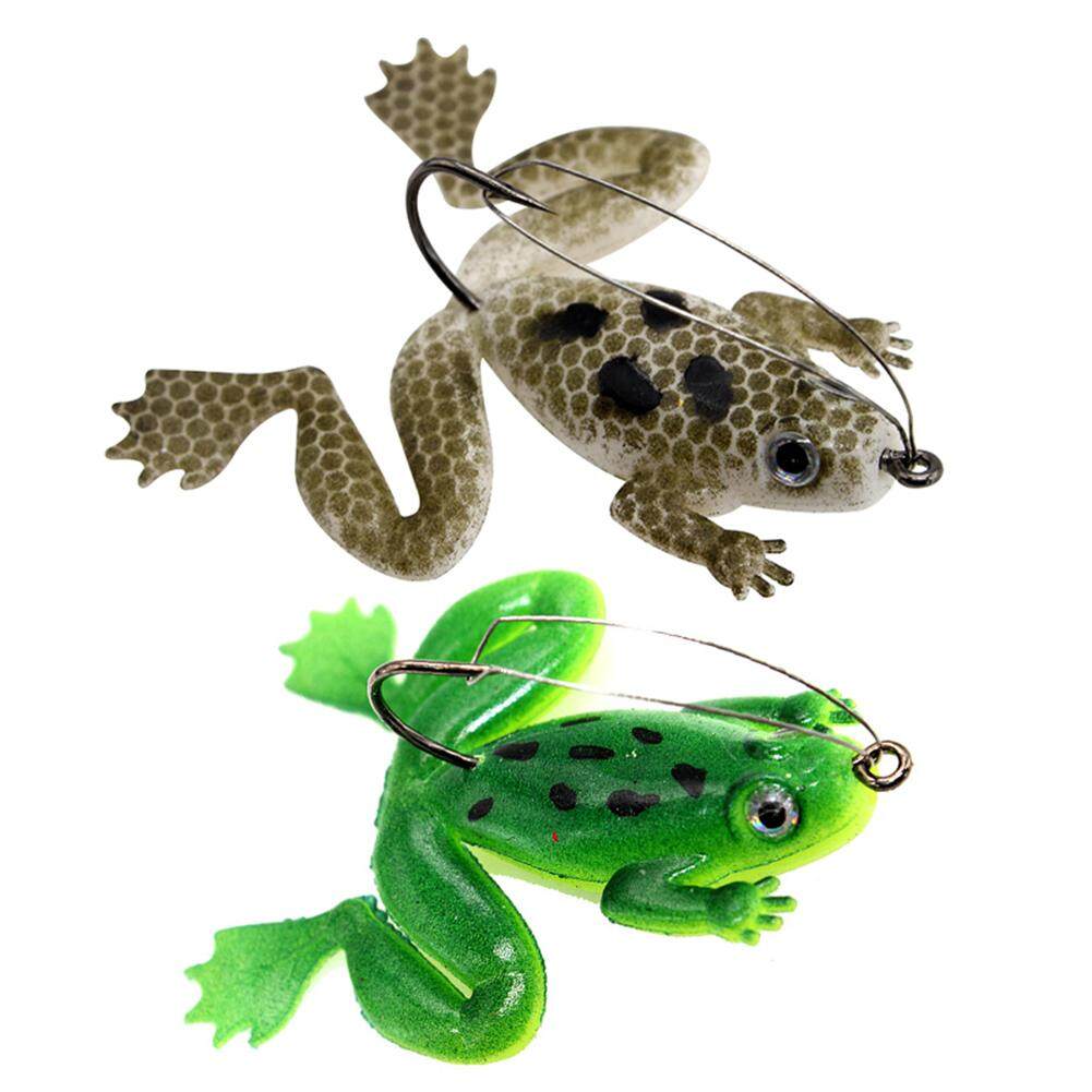 tuzhitech 3Pcs 6cm Mini Fishing Artificial Lifelike Lure Wobbler Water Frog Swim Bait-The Fishing Gifts For Men 