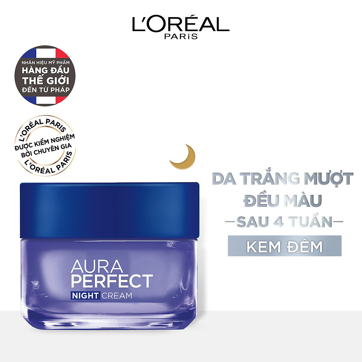 Kem dưỡng trắng da vitamin L'Oreal Paris Aura Perfect ban đêm 50ml